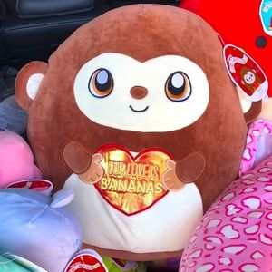 LAST RARE Squishmallows Valentine’s Collection - Mark the Monkey! 16” BNWT